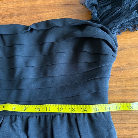 Self-Portrait Crepe Dot Mesh Sleeved Midi Dress sz 10 - Picture 13 of 14